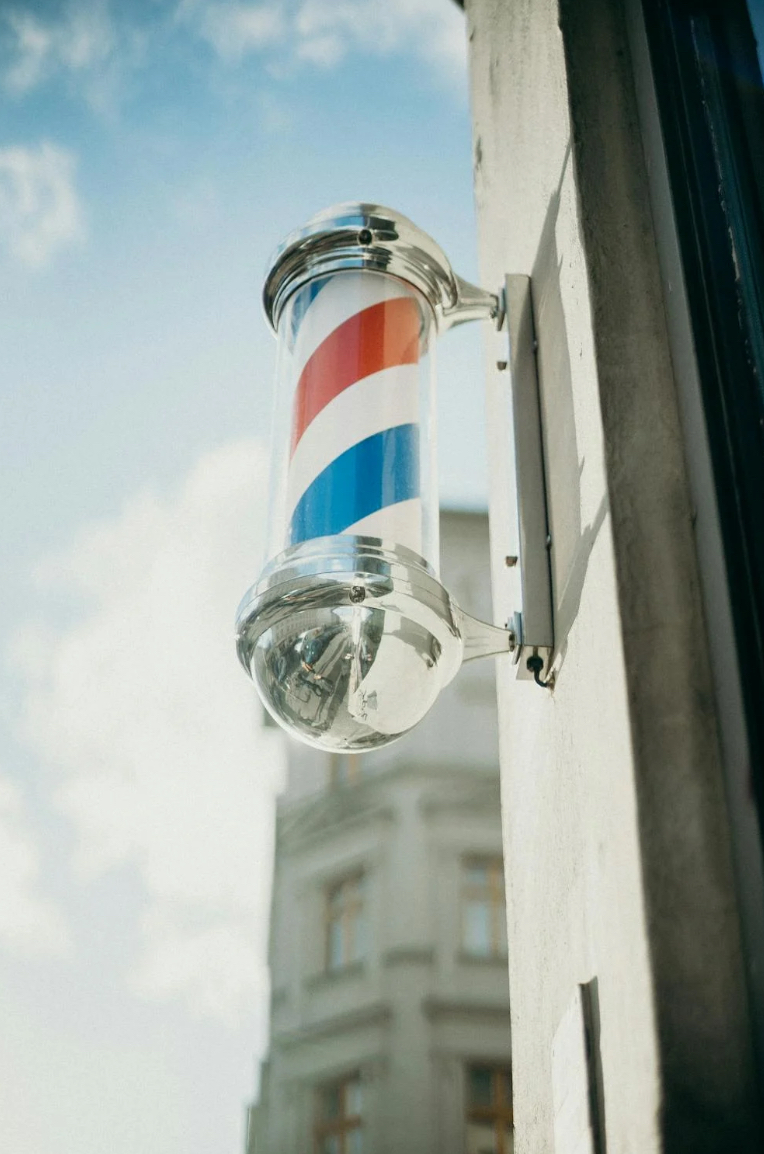 Barber at work